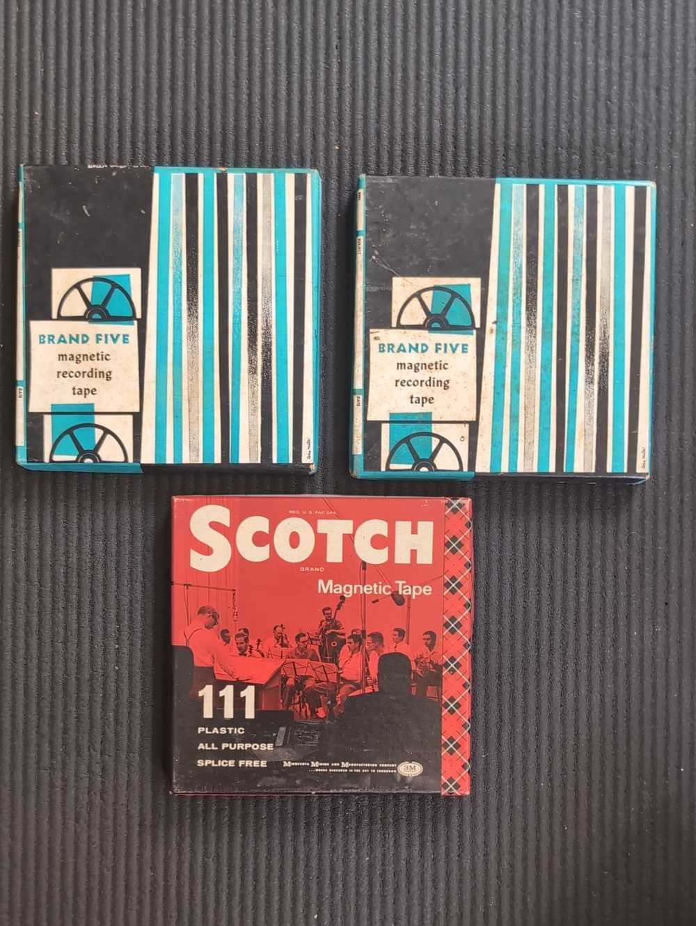 3 Vintage Magnetic Tape Reels